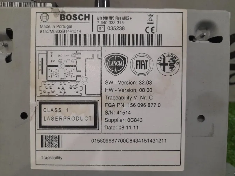 Unità Autoradio 156096877 Alfa Romeo Giulietta 2010