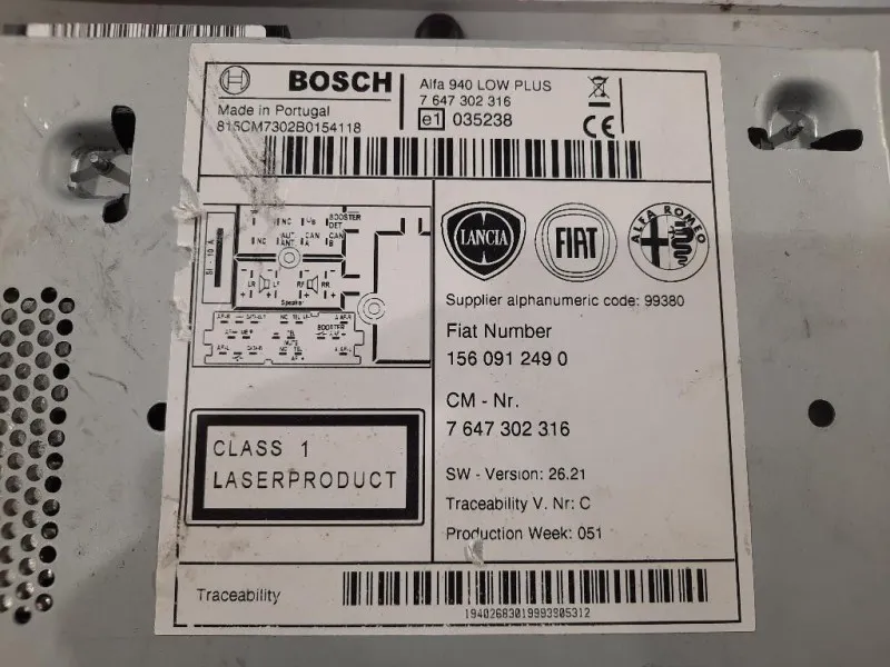 Unità Autoradio 7647302316 Alfa Romeo Giulietta 2010