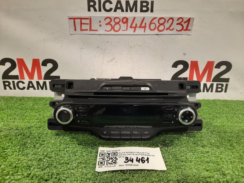 Unità Autoradio 7647302316 Alfa Romeo Giulietta 2010