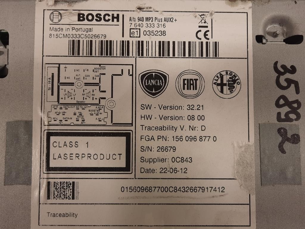 Unità Autoradio 7640333316 Alfa Romeo Giulietta 2010