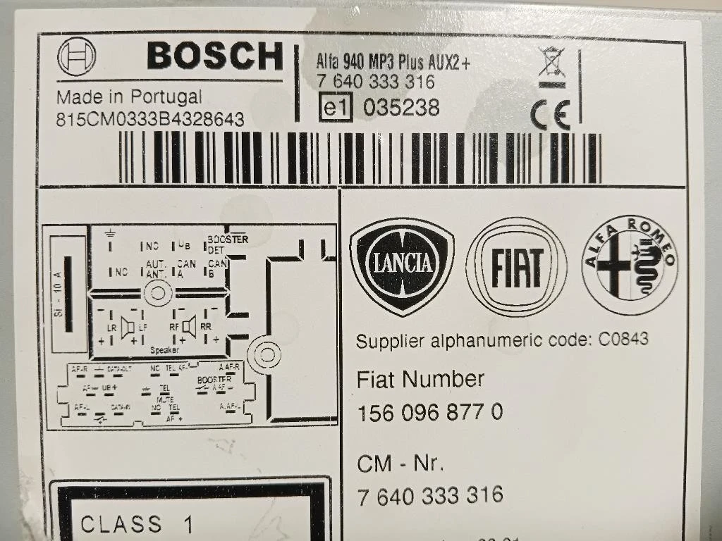 Unità Autoradio 156096877 Alfa Romeo Giulietta 2010