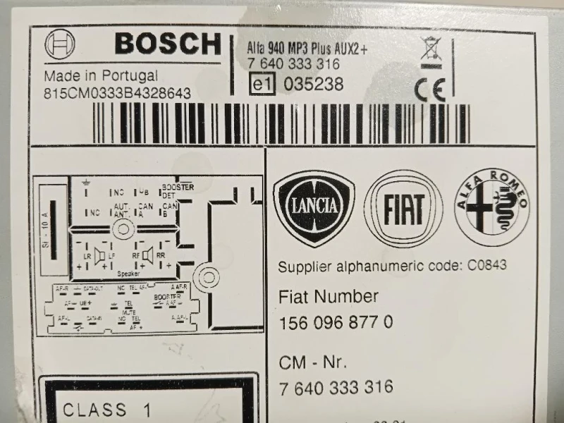 Unità Autoradio 156096877 Alfa Romeo Giulietta 2010