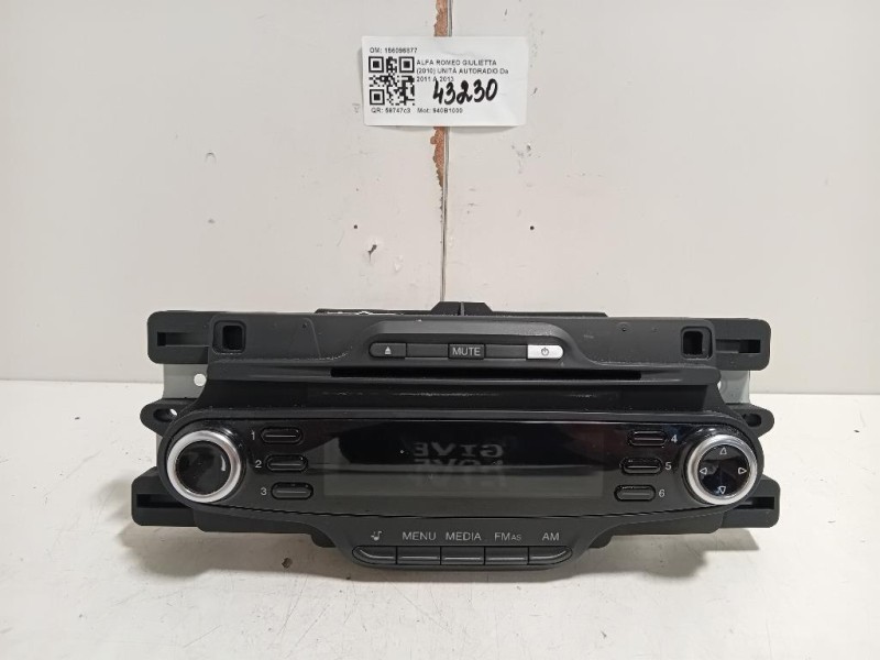 Unità Autoradio 156096877 Alfa Romeo Giulietta 2010
