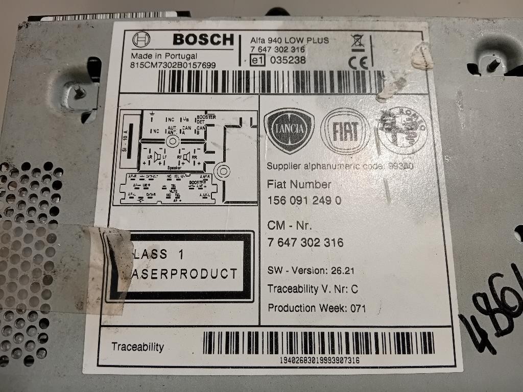 Unità Autoradio 1560912490 Alfa Romeo Giulietta 2010