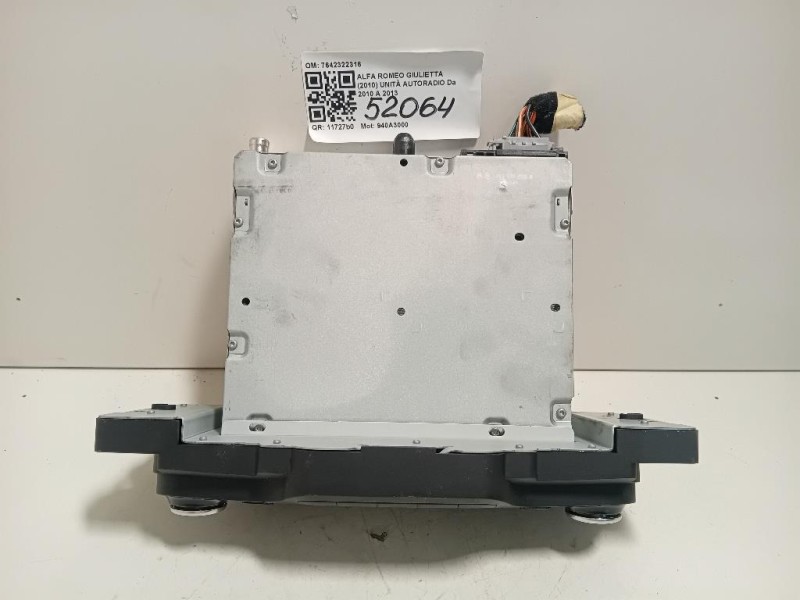 Unità Autoradio 7642322316 Alfa Romeo Giulietta 2010