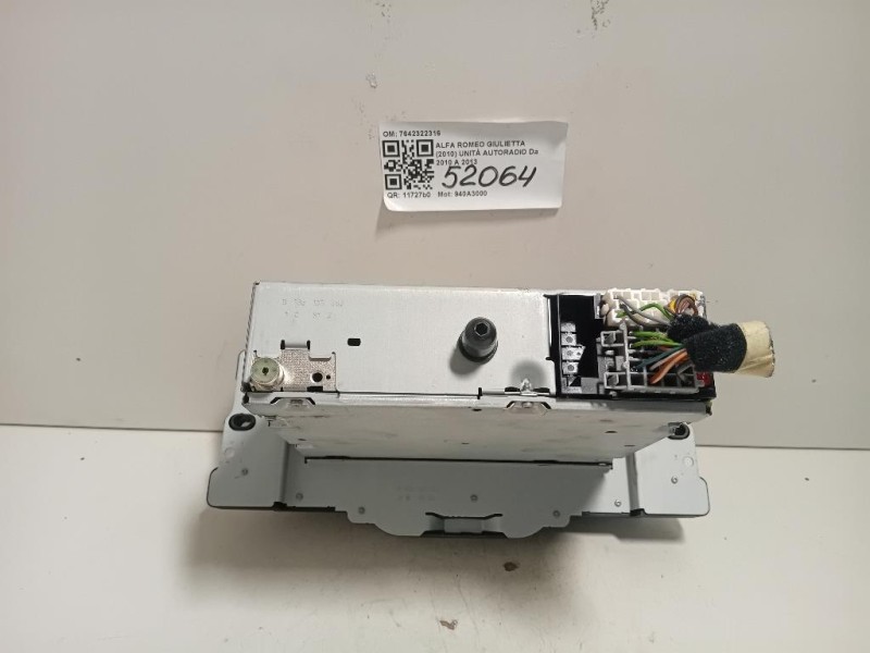 Unità Autoradio 7642322316 Alfa Romeo Giulietta 2010