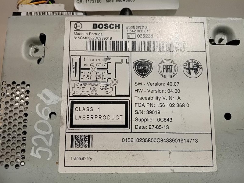 Unità Autoradio 7642322316 Alfa Romeo Giulietta 2010