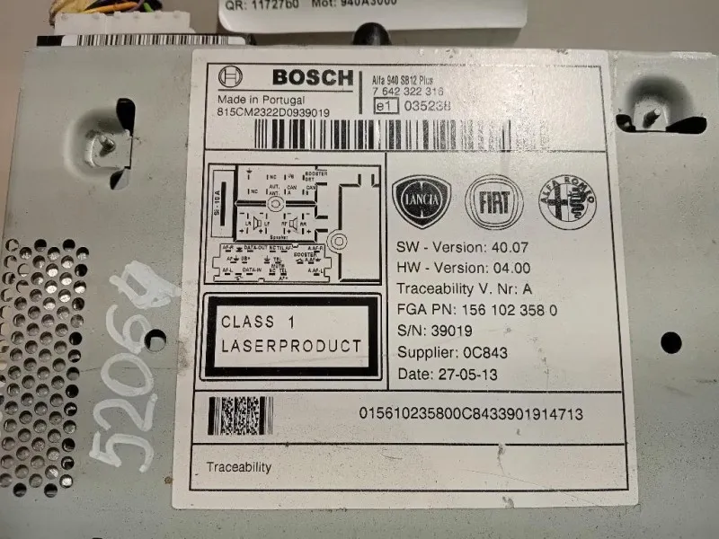 Unità Autoradio 7642322316 Alfa Romeo Giulietta 2010