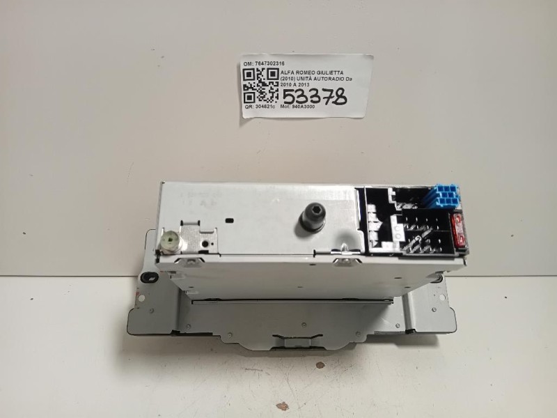 Unità Autoradio 7647302316 Alfa Romeo Giulietta 2010