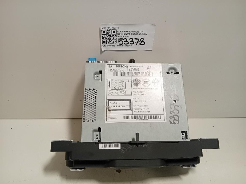 Unità Autoradio 7647302316 Alfa Romeo Giulietta 2010