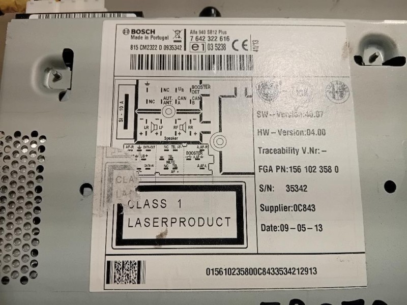 Unità Autoradio 7642322616 Alfa Romeo Giulietta 2013