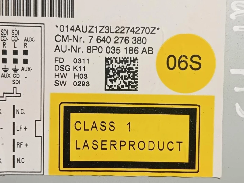 Unità Autoradio 8P0035186AB Audi A3 8VK 2016