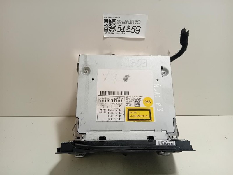 Unità Autoradio 8P0035186AB Audi A3 8VK 2016