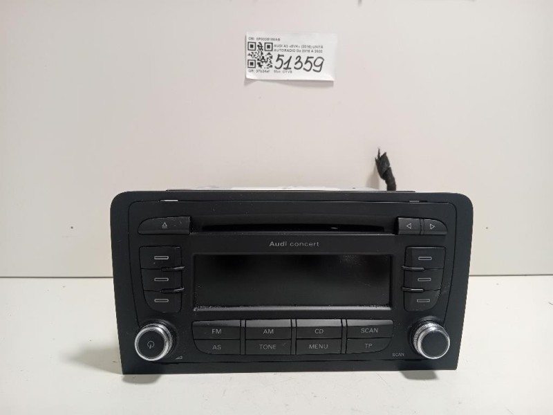 Unità Autoradio 8P0035186AB Audi A3 8VK 2016