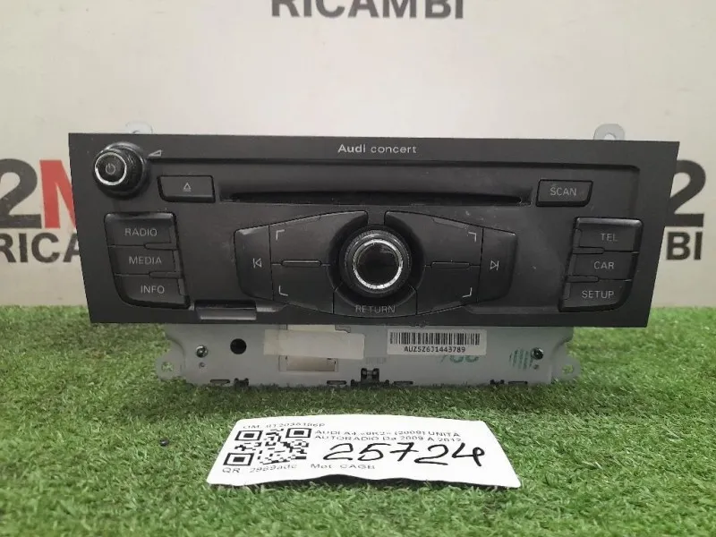 Unità Autoradio 8T2035186P Audi A4 8K2 2008