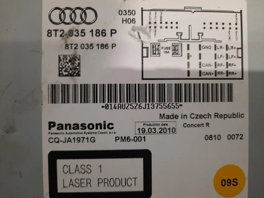 Unità Autoradio 8T2 035 186 P Audi A4 8K2 2008