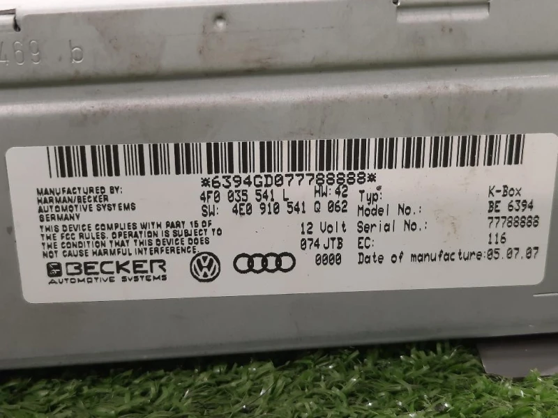 Unità Autoradio 4F0 035 541 L Audi A4 8K2 2008