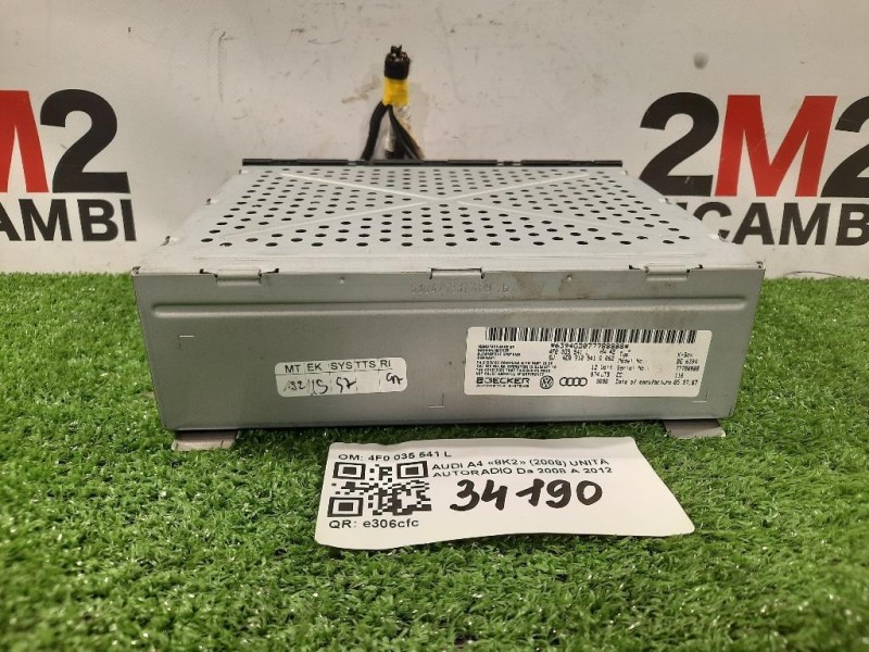 Unità Autoradio 4F0 035 541 L Audi A4 8K2 2008
