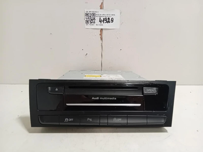Unità Autoradio 8R2 035 652 A Audi A4 8K2 2012