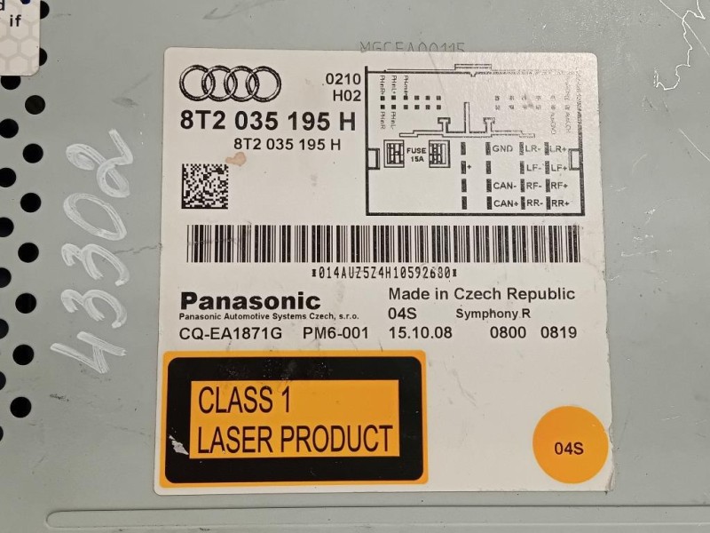 Unità Autoradio 8T2 034 195 H Audi A4 8K2 2012