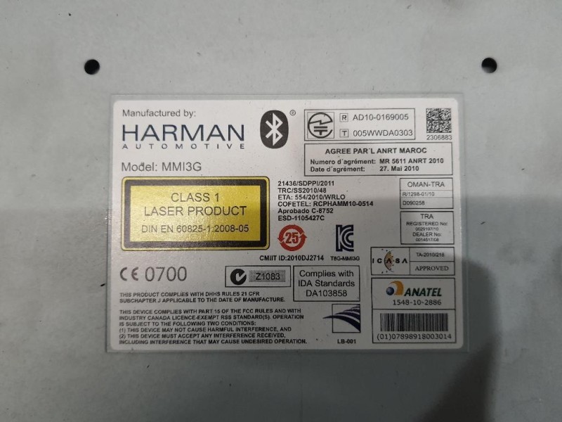 Unità Autoradio 8R1035652F Audi A4 8K5 Avant 2012