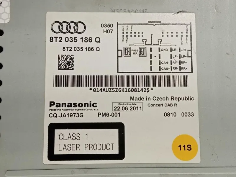 Unità Autoradio 8T2 035 186 Q Audi A5 8T3 2008