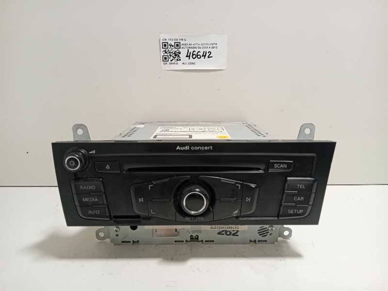 Unità Autoradio 8T2 035 186 Q Audi A5 8T3 2008