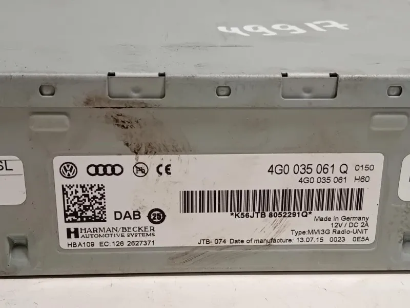 Unità Autoradio 4G0035061 Audi A5 8T3 2008
