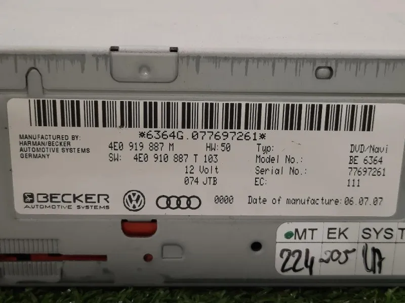 Unità Autoradio 4E0 919 887 M Audi A5 8TA Sportback 2012