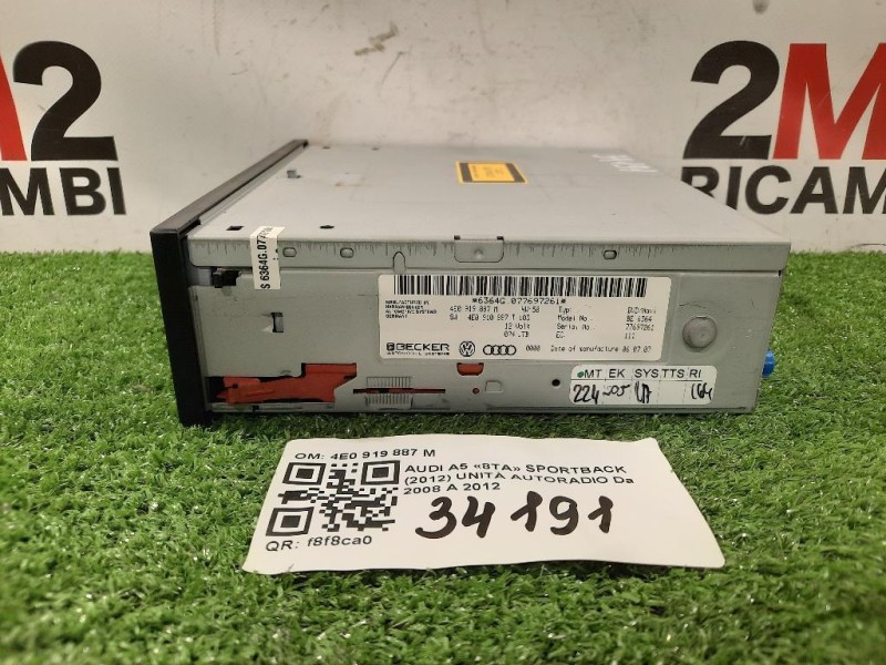 Unità Autoradio 4E0 919 887 M Audi A5 8TA Sportback 2012