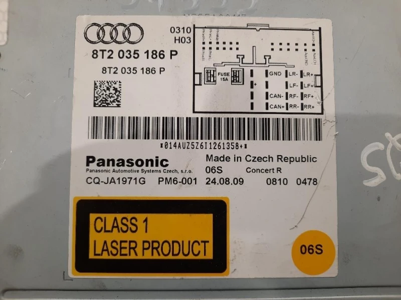 Unità Autoradio 8T2 035 186 P Audi Q5 8RB 2012