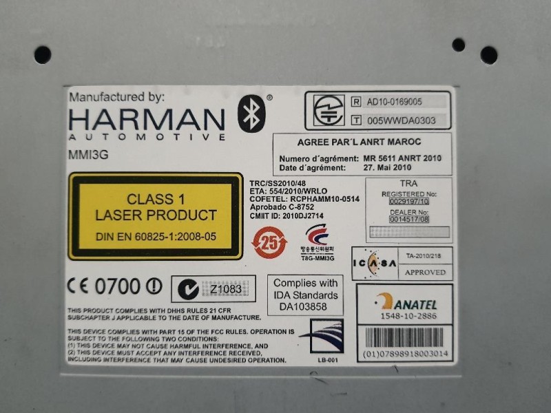 Unità Autoradio 8R1035666B Audi Q5 8RB 2012