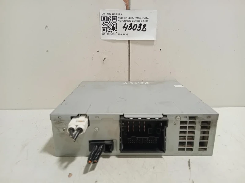 Unità Autoradio 4G0035056D Audi Q7 4LB 2006