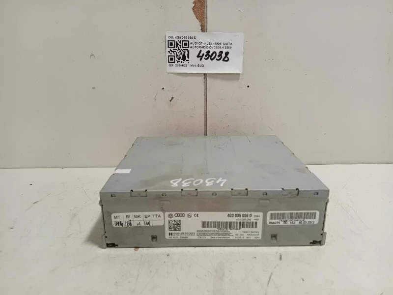 Unità Autoradio 4G0035056D Audi Q7 4LB 2006