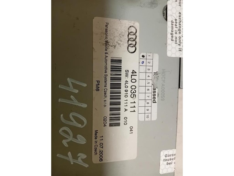Unità Autoradio 4L0 035 111 Audi Q7 4LB 2006