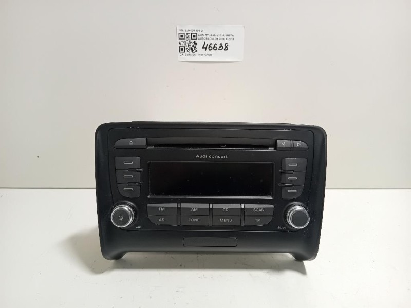 Unità Autoradio 8J0 035 186 Q Audi TT 8J3 2010