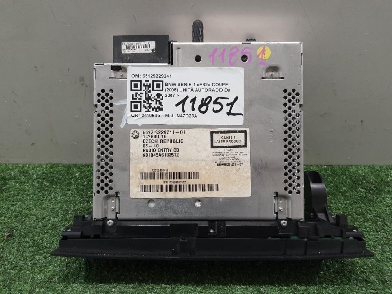 Unità Autoradio 65129229241 Bmw Serie 1 E82 Coupe 2005