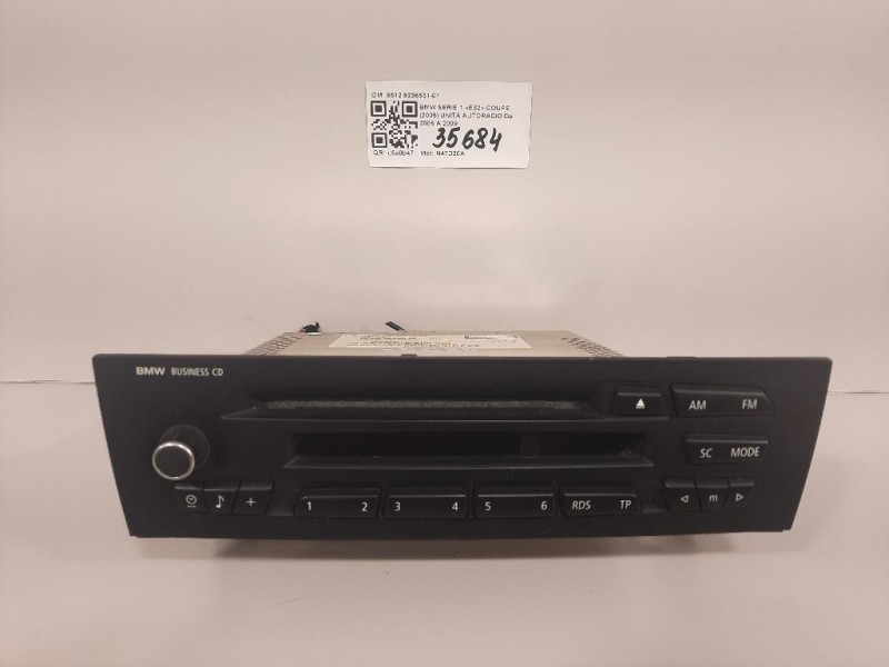 Unità Autoradio 6512 9236531-01 Bmw Serie 1 E82 Coupe 2005