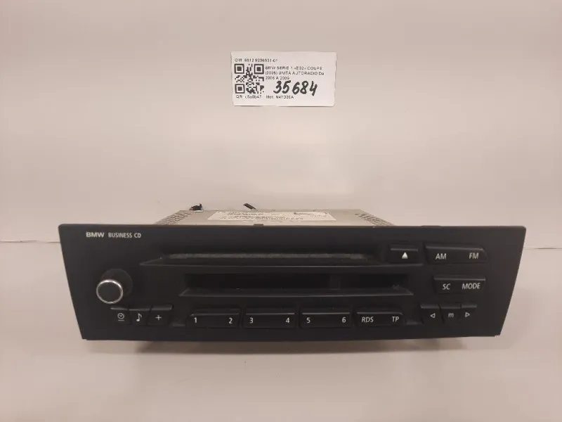 Unità Autoradio 6512 9236531-01 Bmw Serie 1 E82 Coupe 2005