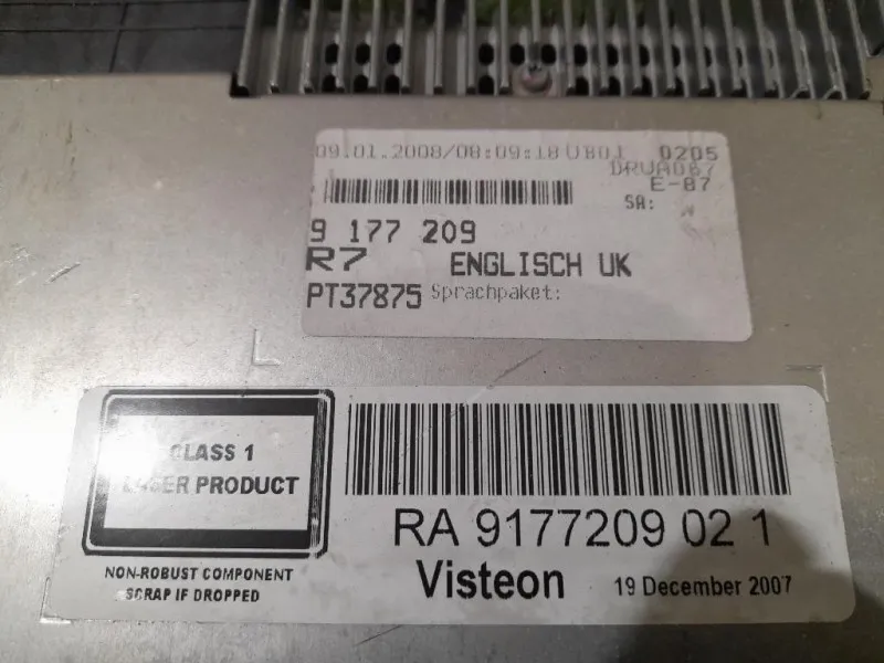 Unità Autoradio 9177209021 Bmw Serie 1 E87 Berlina 2005