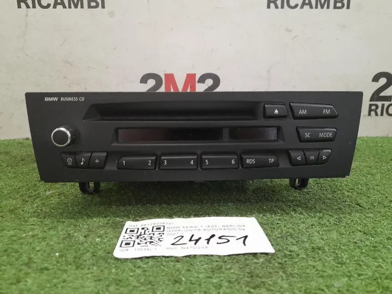 Unità Autoradio 65129229241 Bmw Serie 1 E87 Berlina 2005