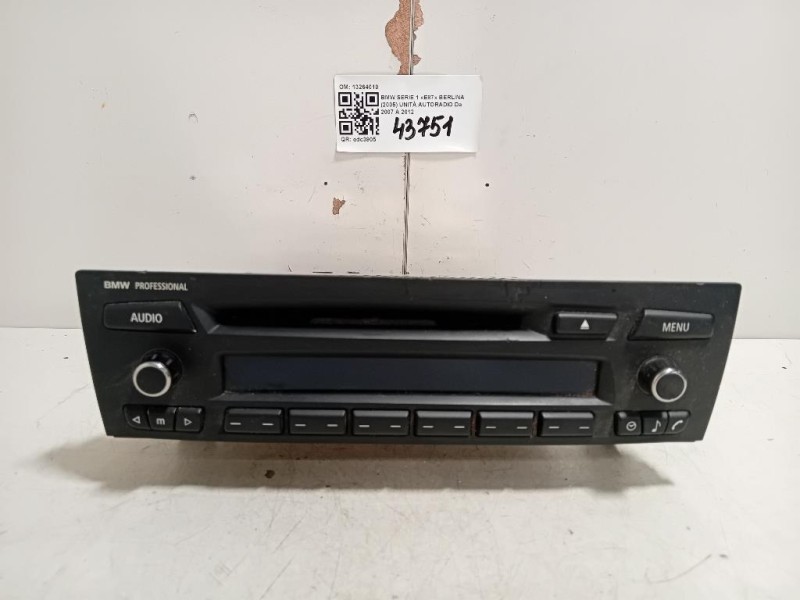 Unità Autoradio 13264010 Bmw Serie 1 E87 Berlina 2005