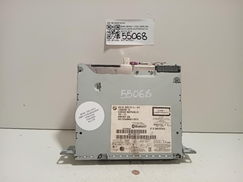 Unità Autoradio 6512928191301 Bmw Serie 1 F20 Berlina 2012