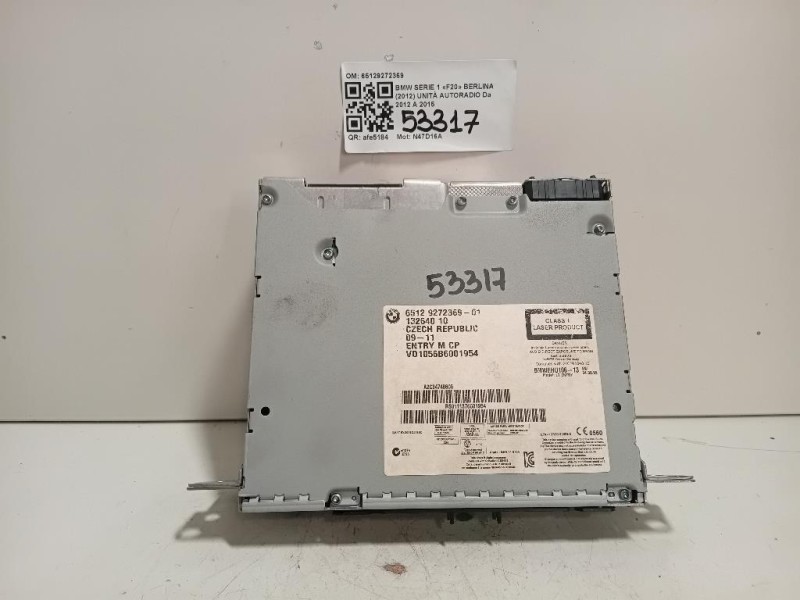 Unità Autoradio 65129272369 Bmw Serie 1 F20 Berlina 2012