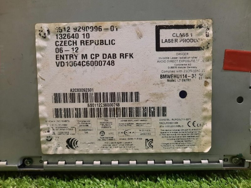 Unità Autoradio 65129290996 132640 10 Bmw Serie 1 F20 Berlina 2012