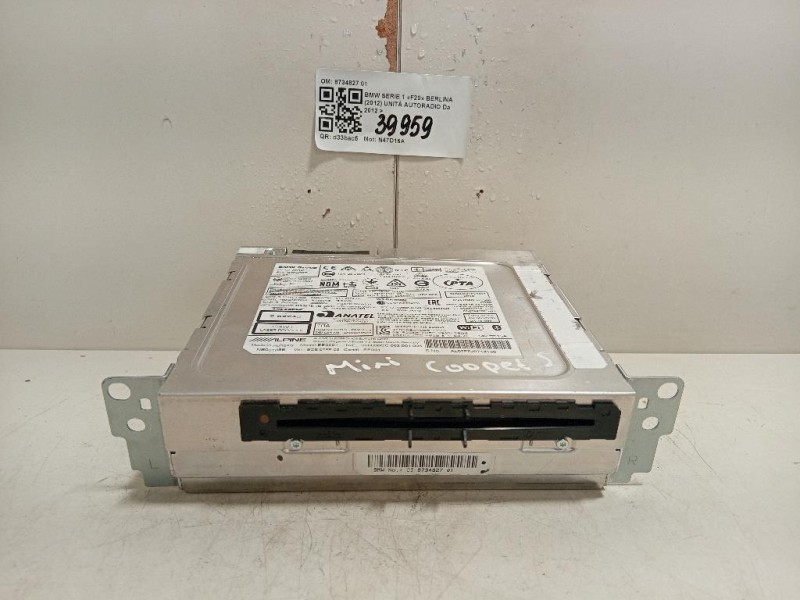 Unità Autoradio 8734827 01 Bmw Serie 1 F20 Berlina 2012