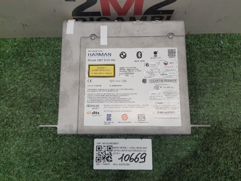 Unità Autoradio 6512CI6825837 Bmw Serie 1 F20 Berlina 2015