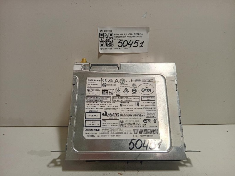 Unità Autoradio 8798036 Bmw Serie 1 F20 Berlina 2015