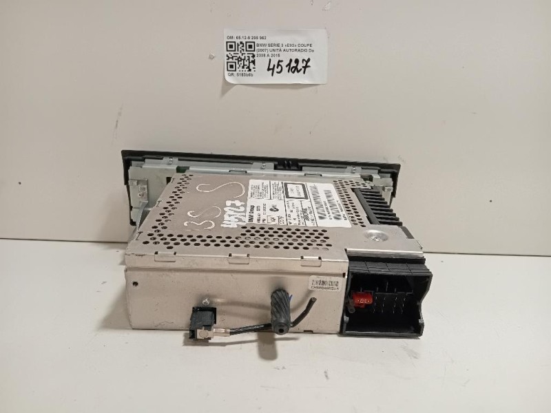 Unità Autoradio 65129205962 Bmw Serie 3 E92 Coupe 2007