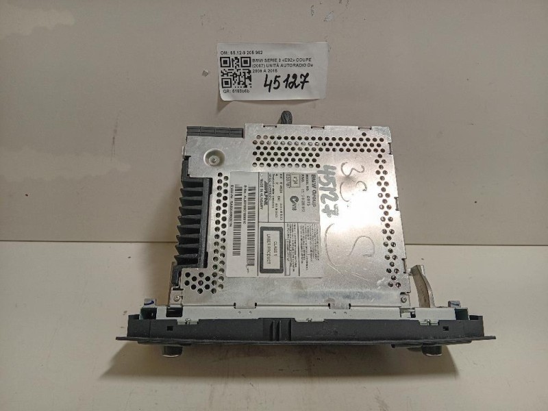Unità Autoradio 65129205962 Bmw Serie 3 E92 Coupe 2007
